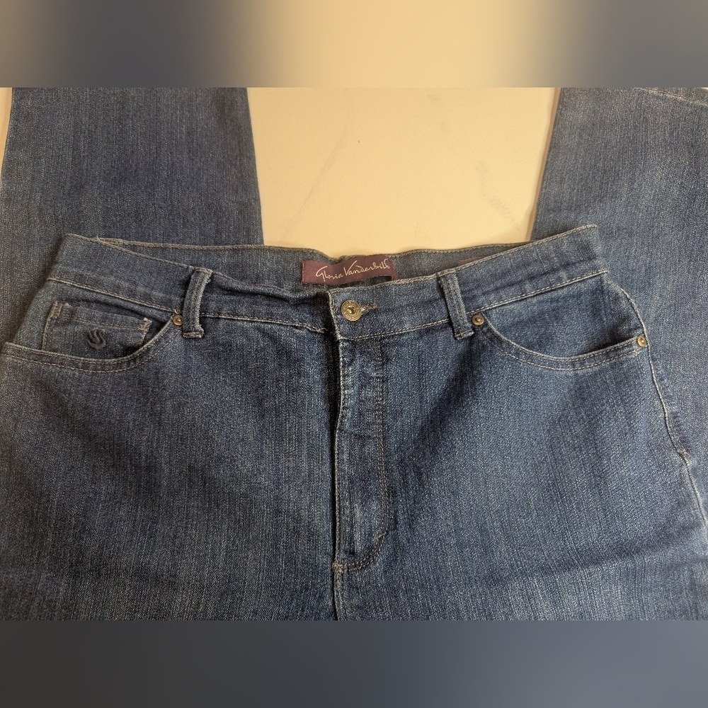Gloria Vanderbilt Jeans Womens 14 Blue Amanda Cotton Blend - Picture 4 of 11
